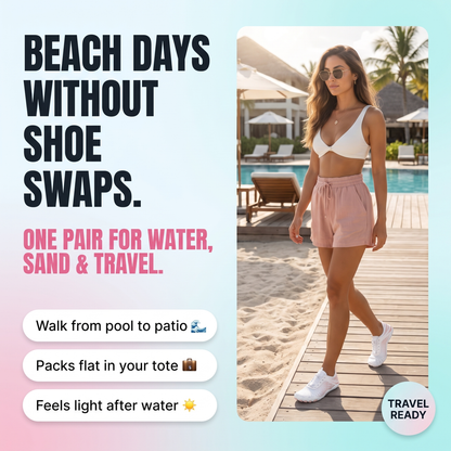 AquaFlex barefoot water shoes lifestyle beach and pool benefits image