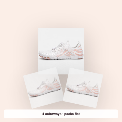 4 colorways · packs flat